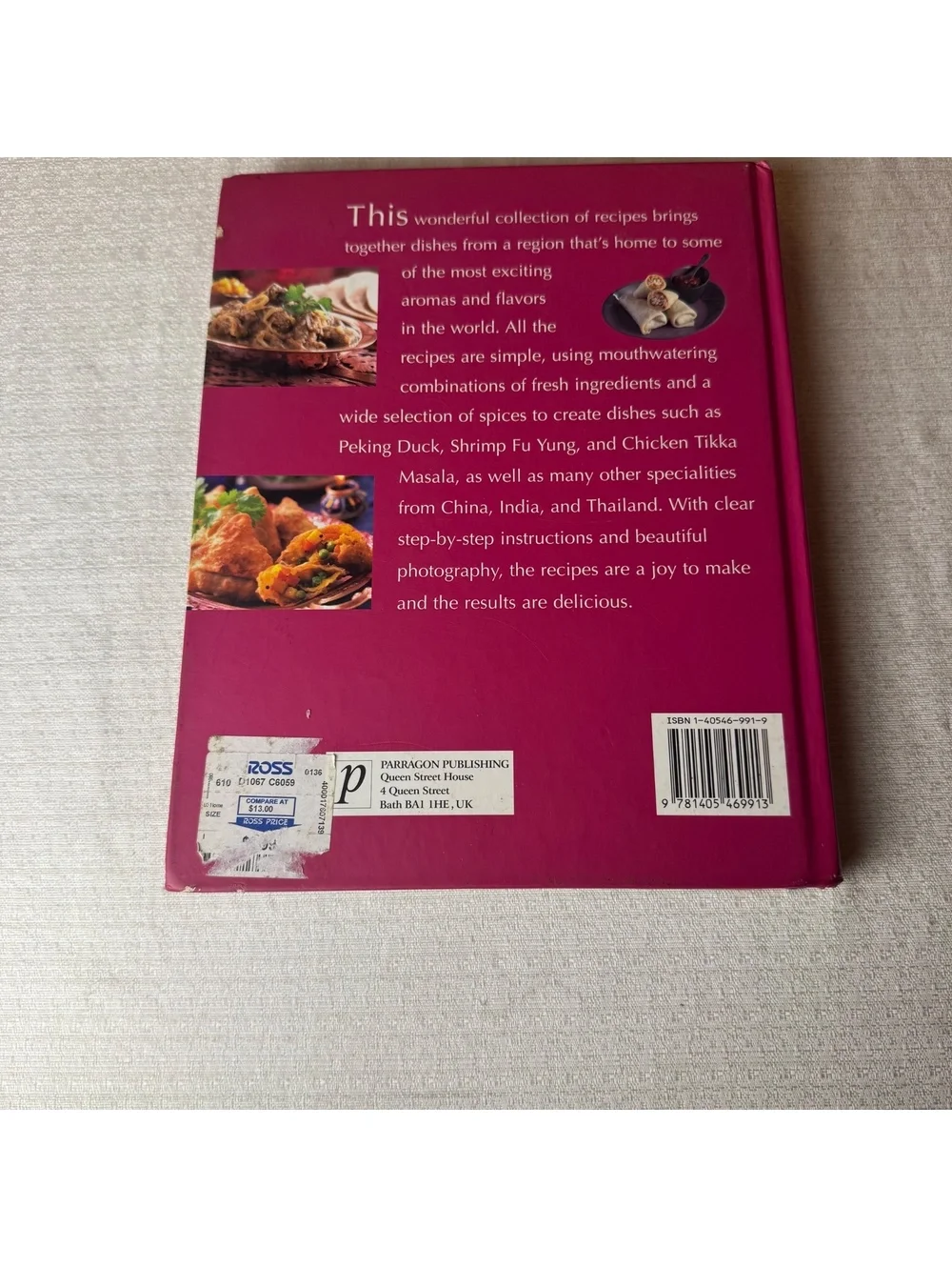 The Asian Cookbook Hardcover Over 100 Recipes China India Thailand Cookbook